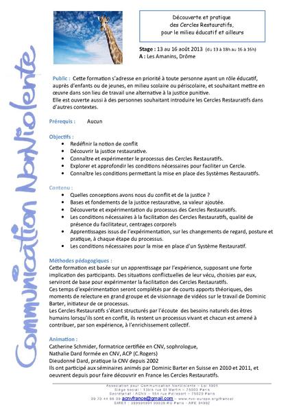 Fichier:Programme Cercles Restauratifs août 2013 particuliers.pdf