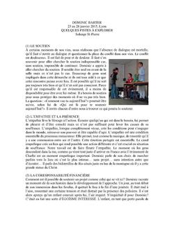 Dominic Barter, Lyon 2015, QUELQUES PISTES